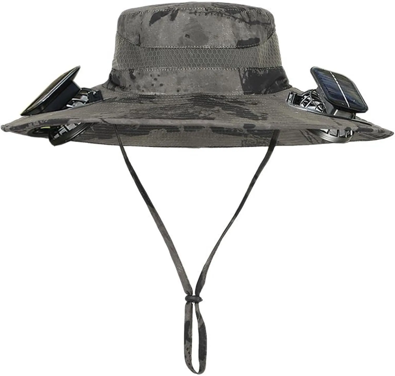 Wide Brim Fan Hat Solar Powered, UPF 50  Solar Power Fan Bucket Hats for Hiking Fishing Beach Camping Outdoor