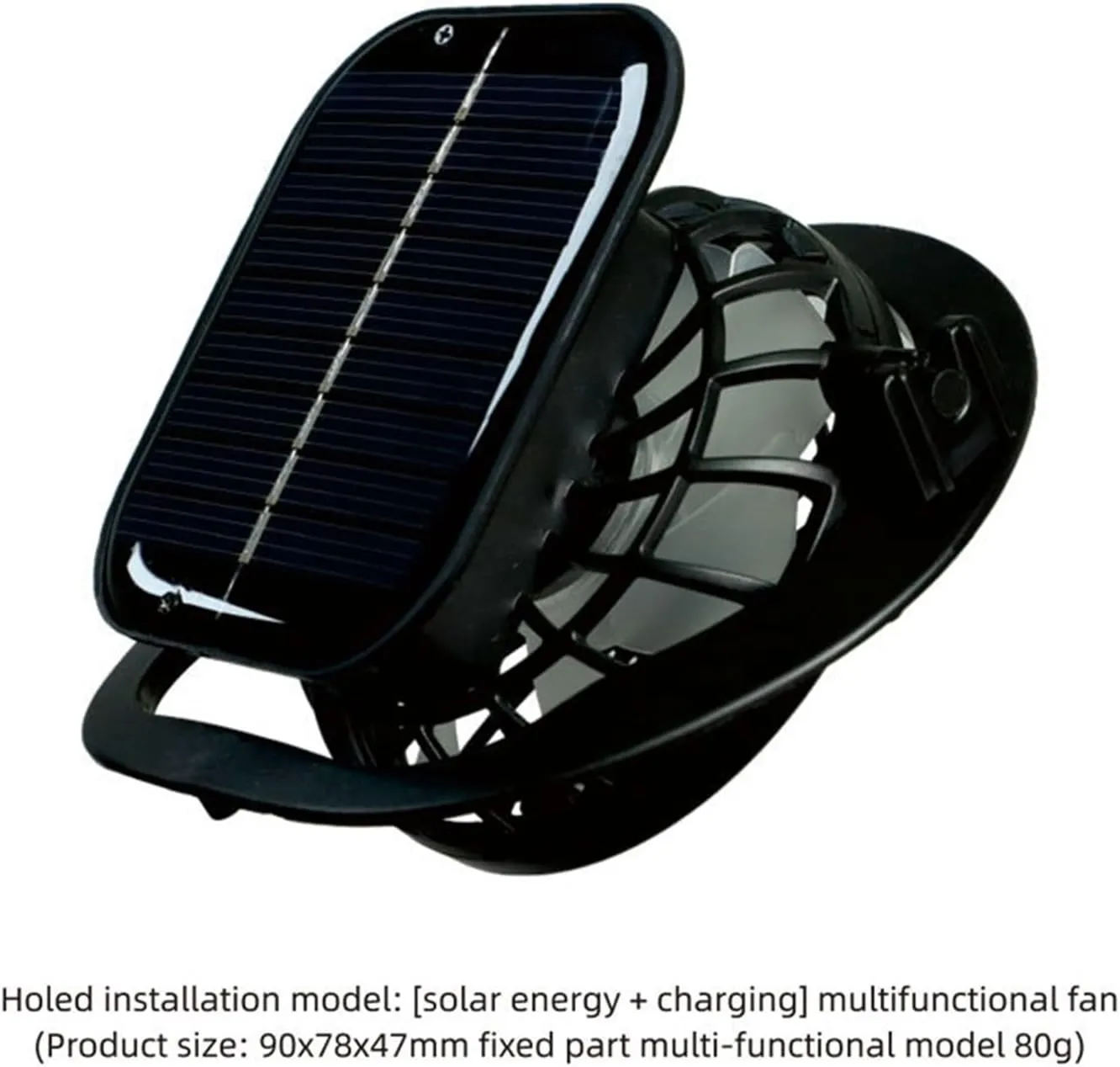 Wide Brim Solar Power Fan Hat, UPF 50  Solar Power Fan Bucket Hat for Hiking Camping Outdoor Beach Fishing