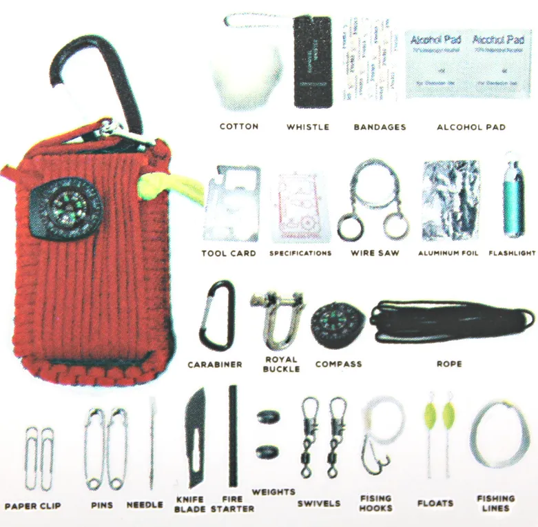 Wildtrak 12 In 1 Survival Kit (8 Pieces)