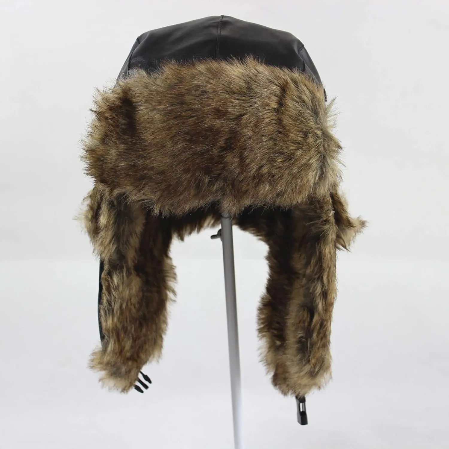 Winter Hats, Hat Mens Trooper Trapper Hat Faux Fur Aviator Hat Winter Pilot Cap with Ear Flaps