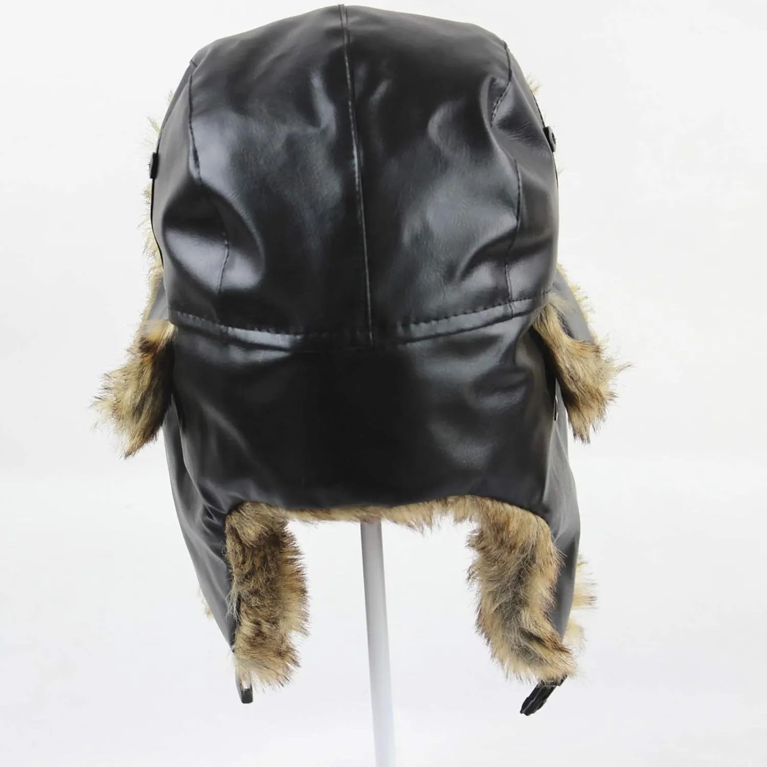 Winter Hats, Hat Mens Trooper Trapper Hat Faux Fur Aviator Hat Winter Pilot Cap with Ear Flaps