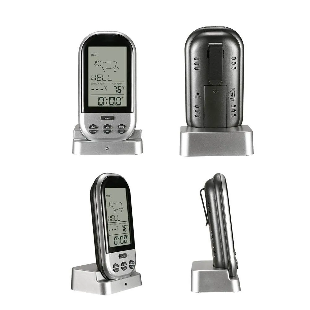 Wireless barbecue thermometer