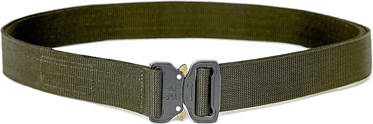 WOLF TACTICAL Heavy Duty Quick-Release EDC Belt - Stiffened 2-Ply 1.5” Nylon Gun Belt for Concealed Carry Holsters