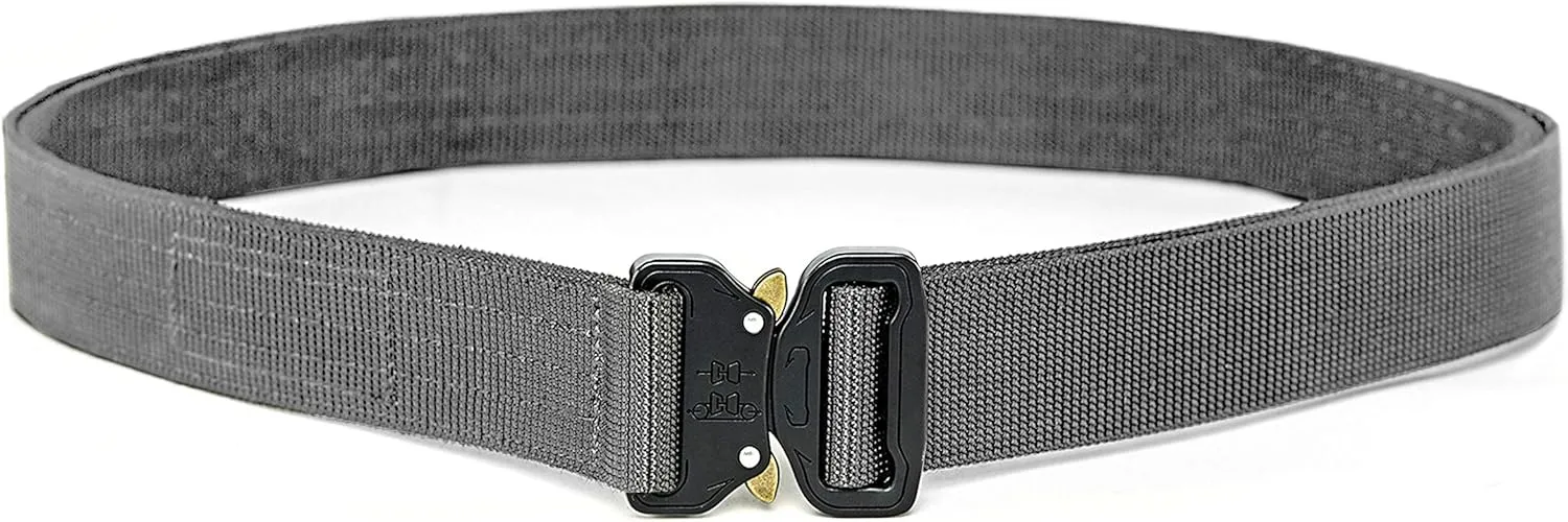 WOLF TACTICAL Heavy Duty Quick-Release EDC Belt - Stiffened 2-Ply 1.5” Nylon Gun Belt for Concealed Carry Holsters