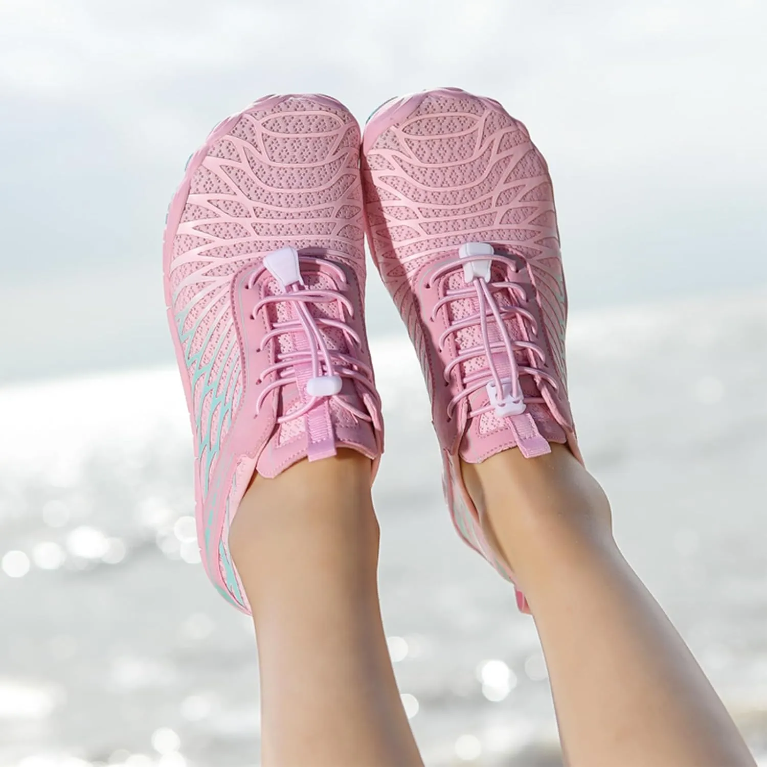 Woman Barefoot Water Sports Shoes Beach Shoes Ultra Light Totally Drainage Quick-Dry Barefoot Vacation