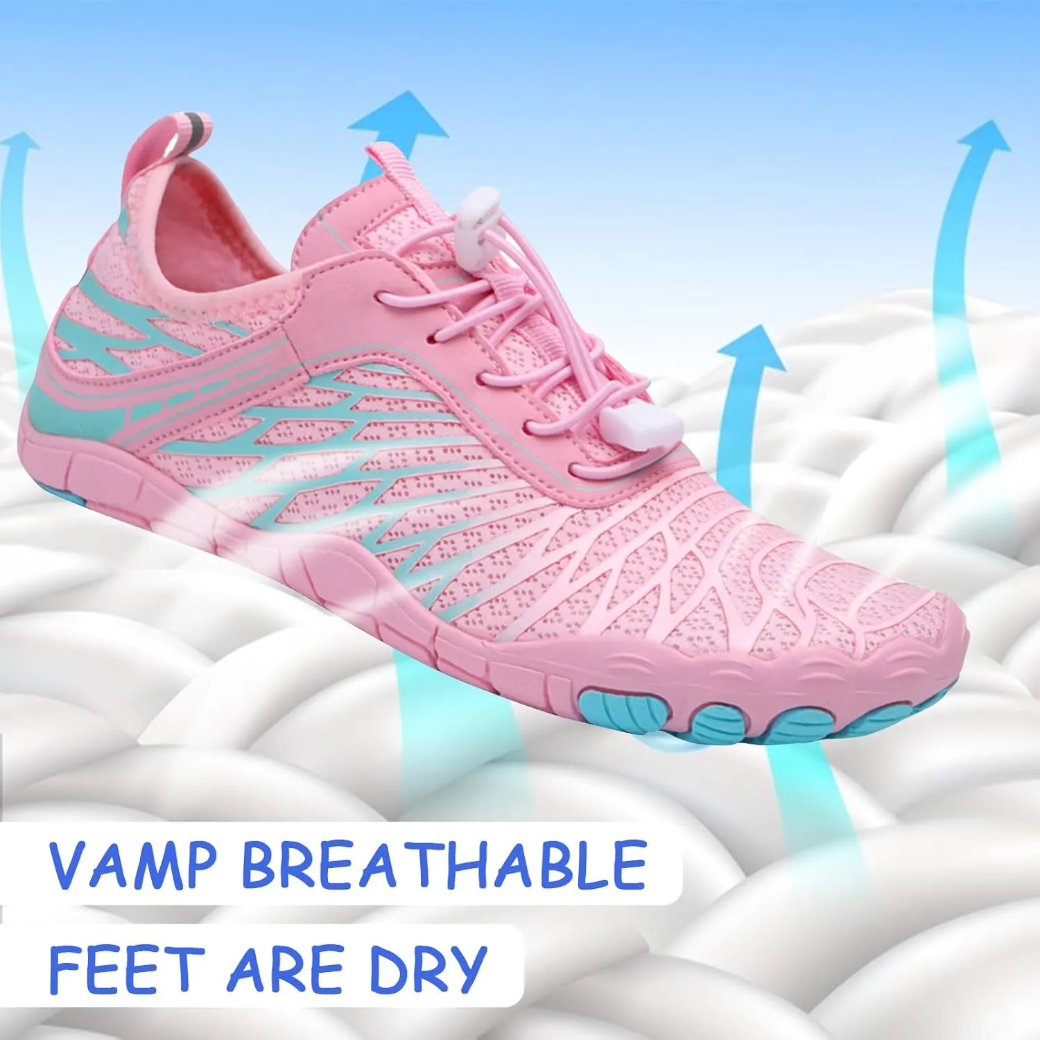 Woman Barefoot Water Sports Shoes Beach Shoes Ultra Light Totally Drainage Quick-Dry Barefoot Vacation