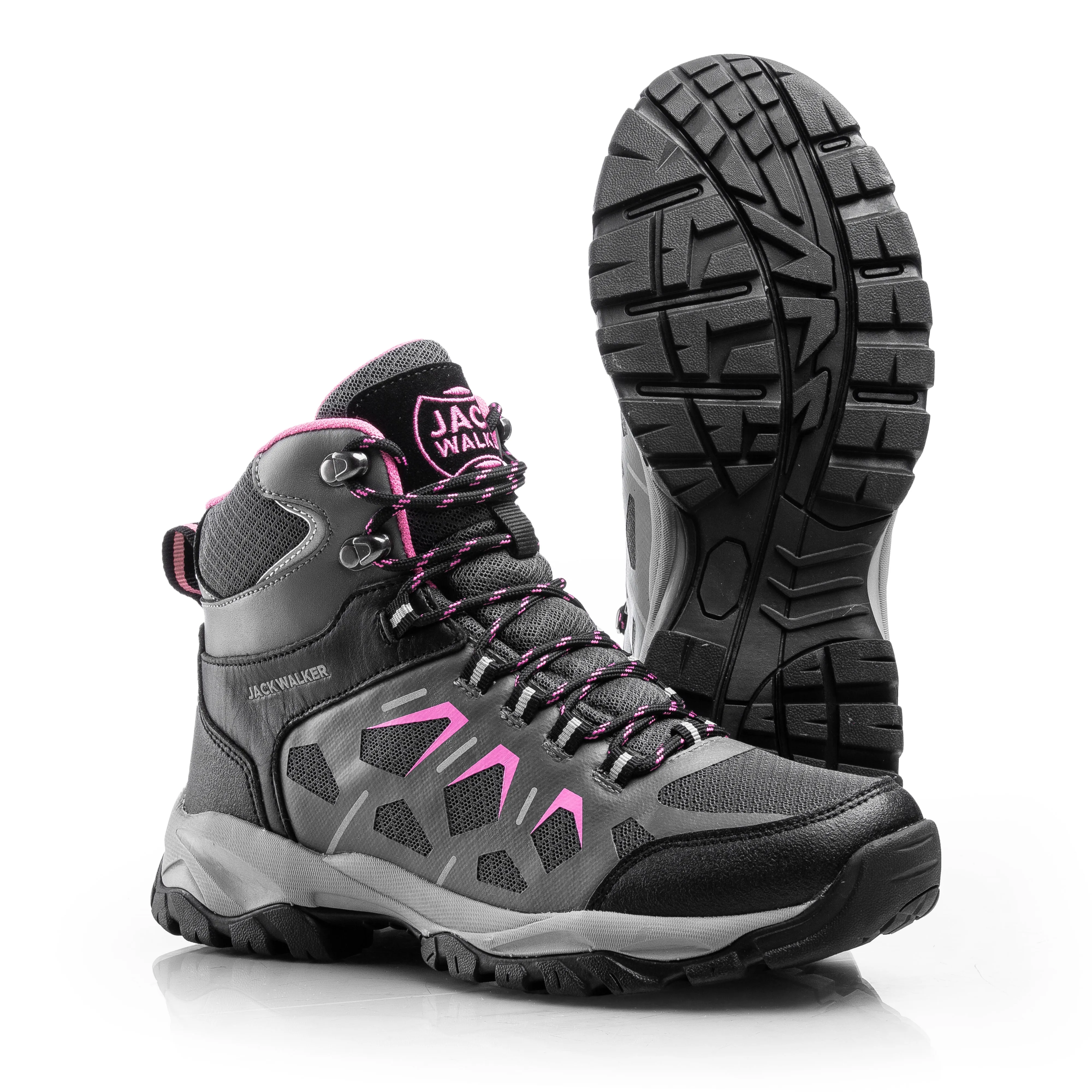 Women Waterproof Hiking Boots | Lightweight Walking Shoes Pink JW3005