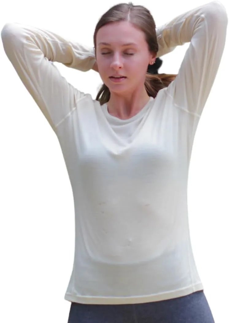 Women's 100% Merino Wool Long Sleeve Shirt - Moisture Wicking - Ultralight and Soft - Odor Base Layer