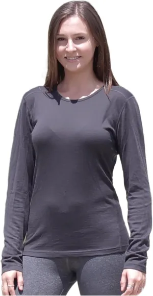 Women's 100% Merino Wool Long Sleeve Shirt - Moisture Wicking - Ultralight and Soft - Odor Base Layer