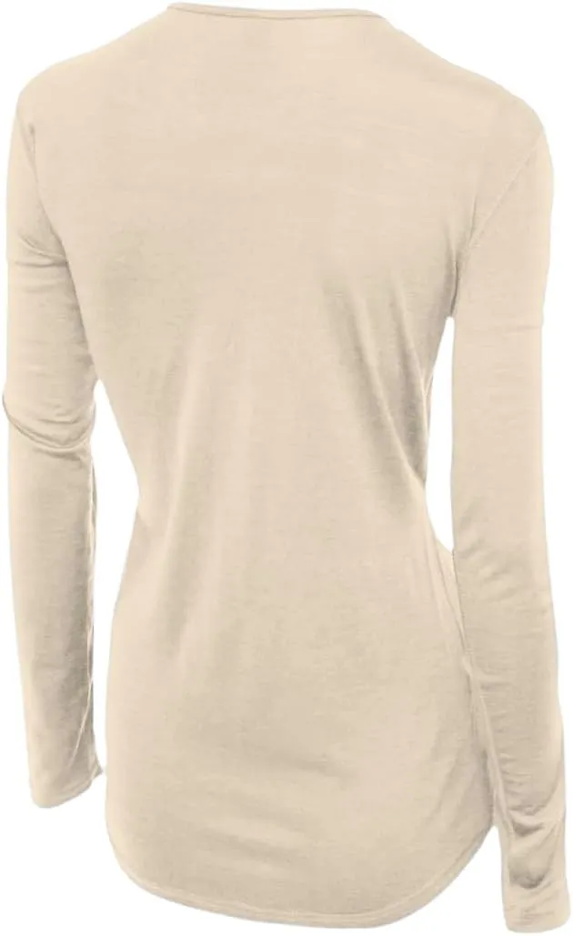 Women's 100% Merino Wool Long Sleeve Shirt - Moisture Wicking - Ultralight and Soft - Odor Base Layer