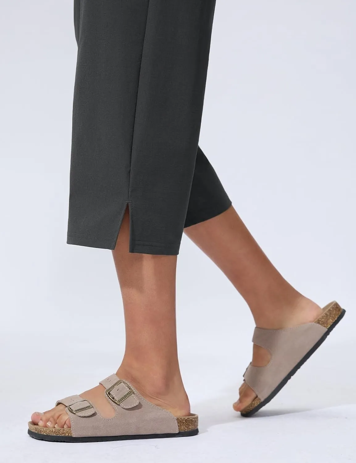 Women's Capri Pants Wide Leg Quick Dry Hiking Capris Water Resistant UPF50 Lightweight Loose Travel