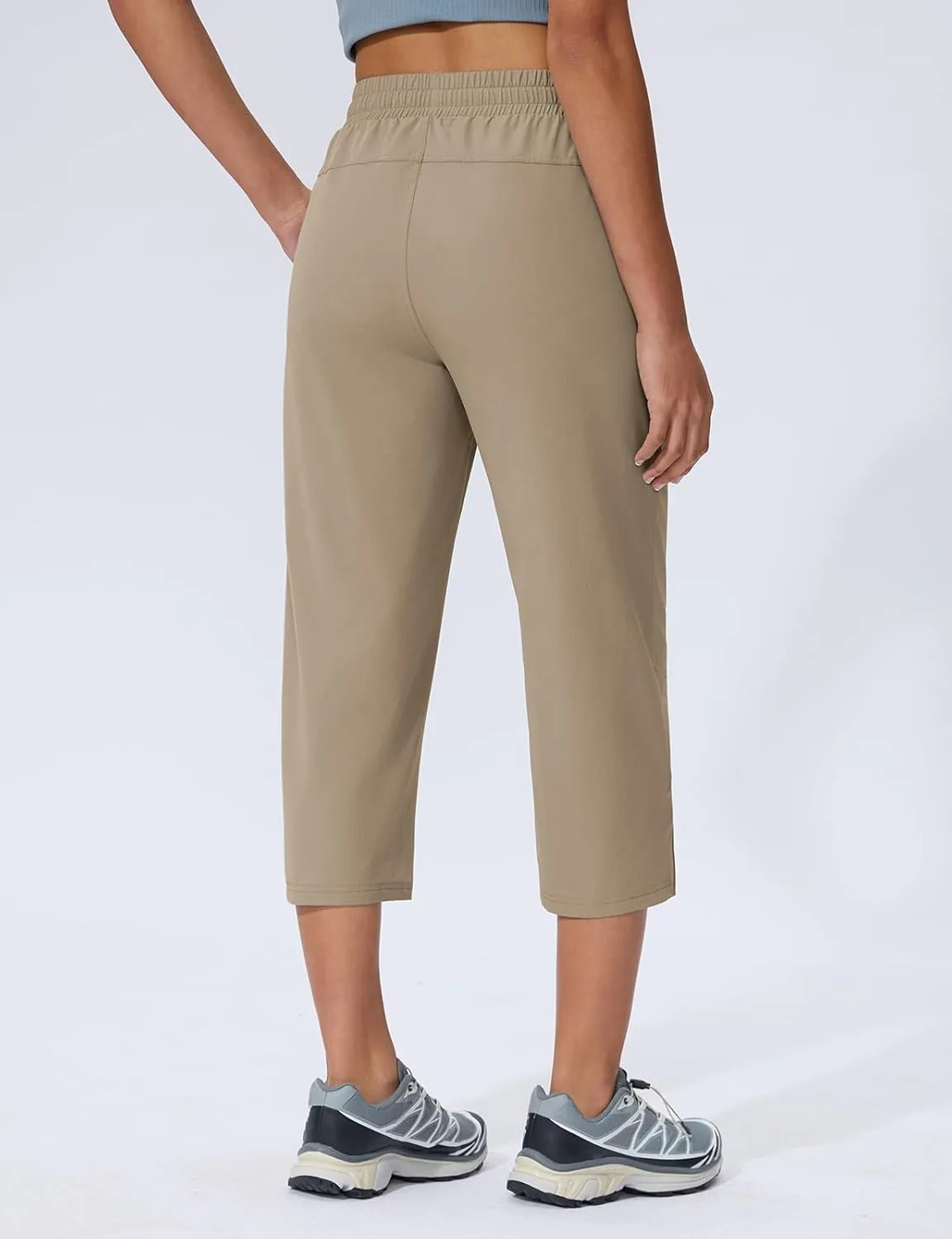 Women's Capri Pants Wide Leg Quick Dry Hiking Capris Water Resistant UPF50 Lightweight Loose Travel