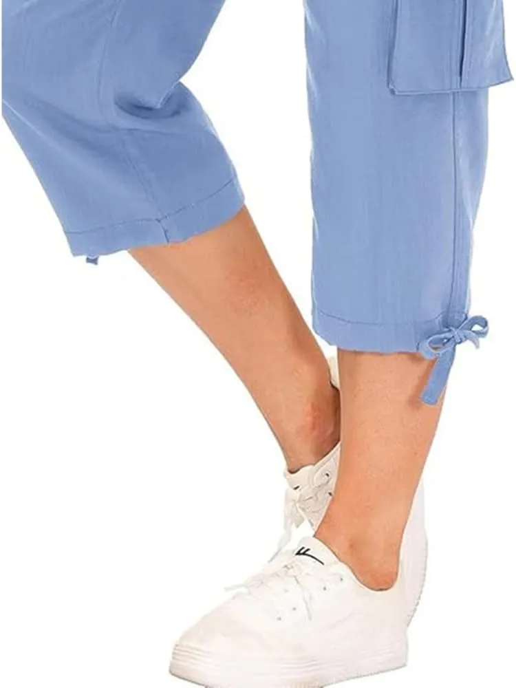 Women's Cargo Capris Hiking Pants with 6 Pockets Lightweight Quick Dry Loose Fit Casual Outdoor Travel Summer Pants for Women