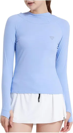 Women's Hoodie Sun Shirts Lightweight Quick Dry UV Protection Shirts Plus Size Long Sleeve Hiking Outdoor Clothing