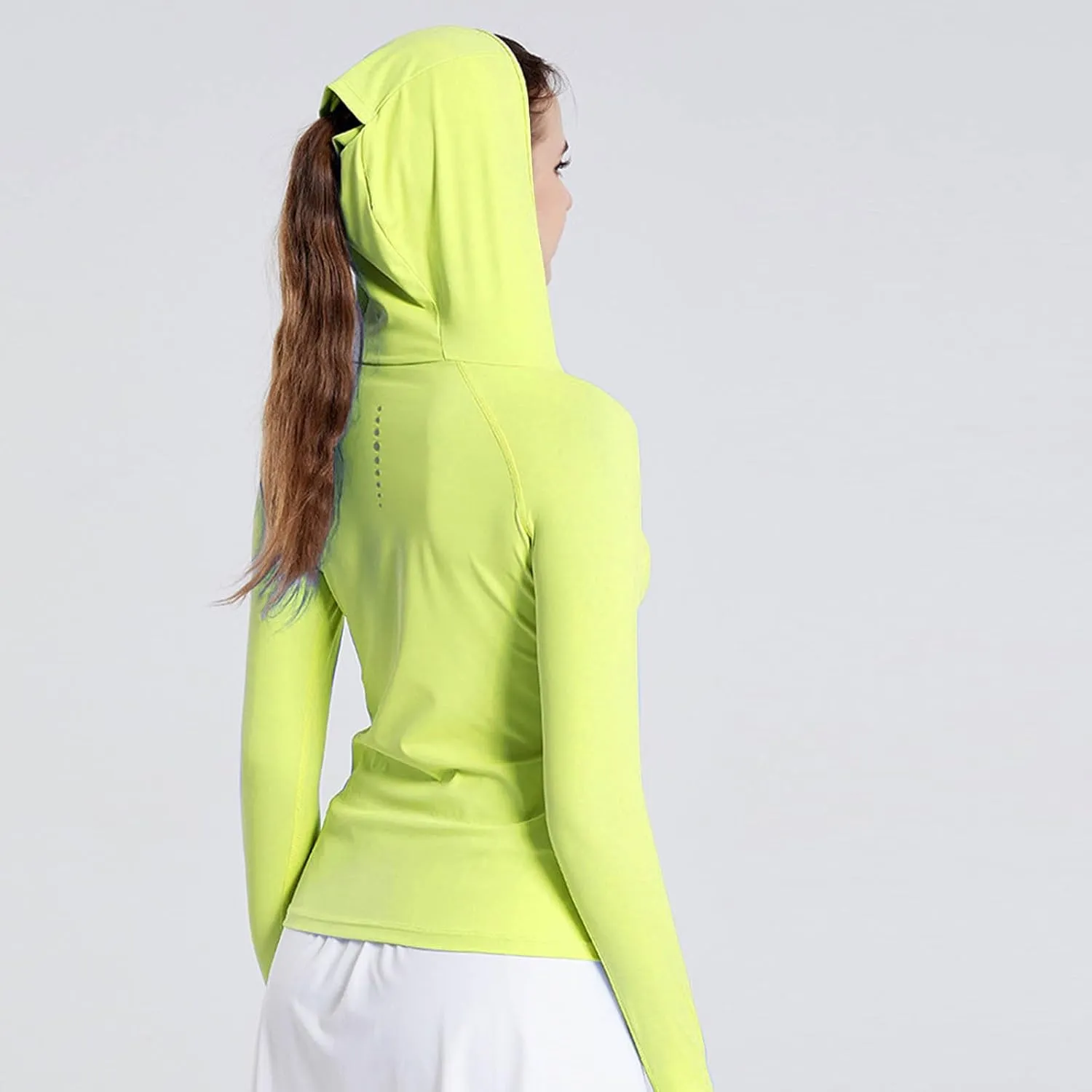 Women's Hoodie Sun Shirts Lightweight Quick Dry UV Protection Shirts Plus Size Long Sleeve Hiking Outdoor Clothing