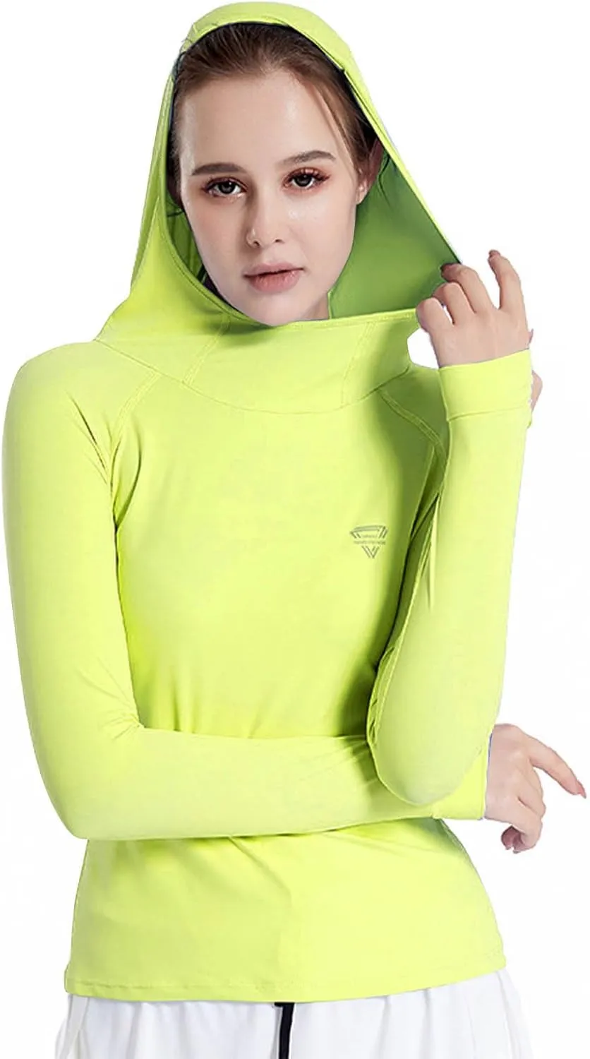 Women's Hoodie Sun Shirts Lightweight Quick Dry UV Protection Shirts Plus Size Long Sleeve Hiking Outdoor Clothing