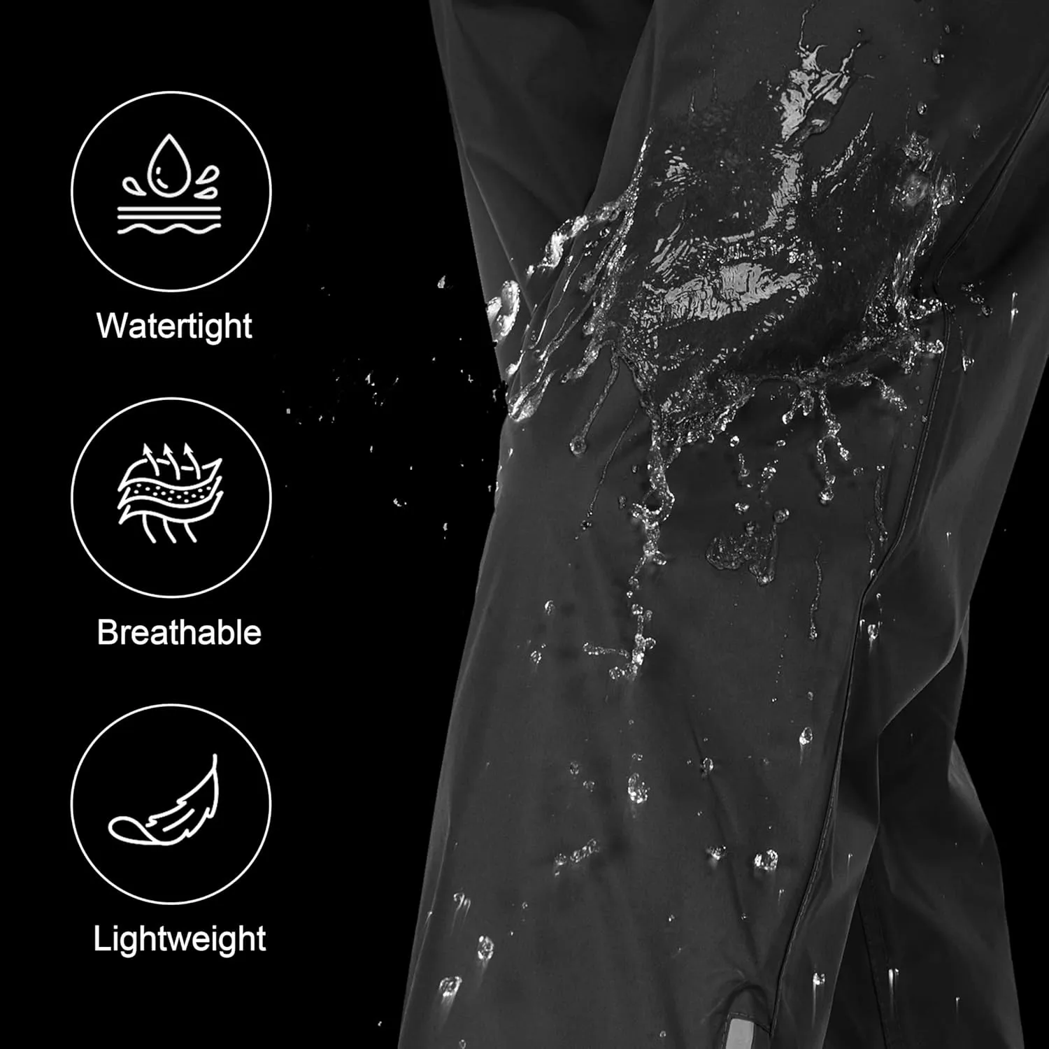 Women's Rain Pants Waterproof Lightweight Packable Rain Pants Women Windproof Hiking Pants for Outdoor, Fishing