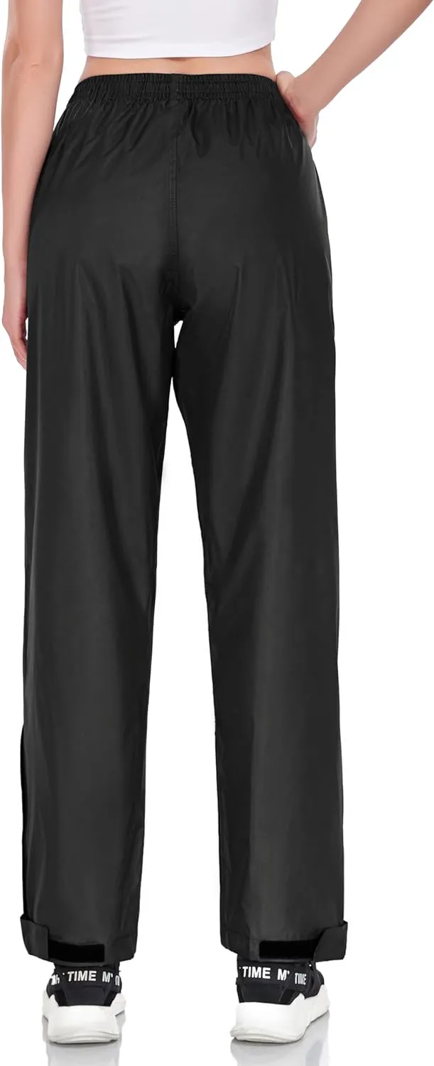 Women's Rain Pants Waterproof Lightweight Packable Rain Pants Women Windproof Hiking Pants for Outdoor, Fishing