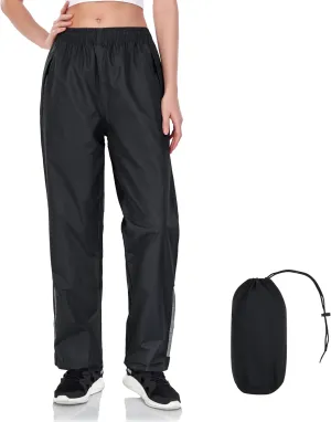 Women's Rain Pants Waterproof Lightweight Packable Rain Pants Women Windproof Hiking Pants for Outdoor, Fishing