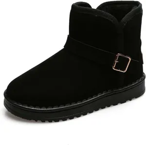 Women's snow boots winter fashionable plush casual warm boots anti slip and wear-resistant youth campus style