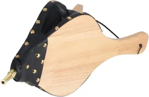 Wooden Bellows Blower for Fireplace Fire Lighting Tool for Outdoor Cooking, Camping, BBQ Grill, and Chimney Made of Durably Composite Wood and Leather Approx 48x20cm