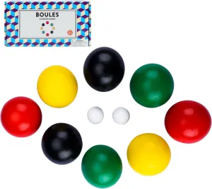 Wooden Bocce Ball Set 70mm - 8 Bocce Balls   2 Pallino for Outdoor Lawn, Backyard & Beach Games - Family-Friendly Bocce Game Set for Kids, Teens, Beginners (Multi Colors, 2-8 Players)