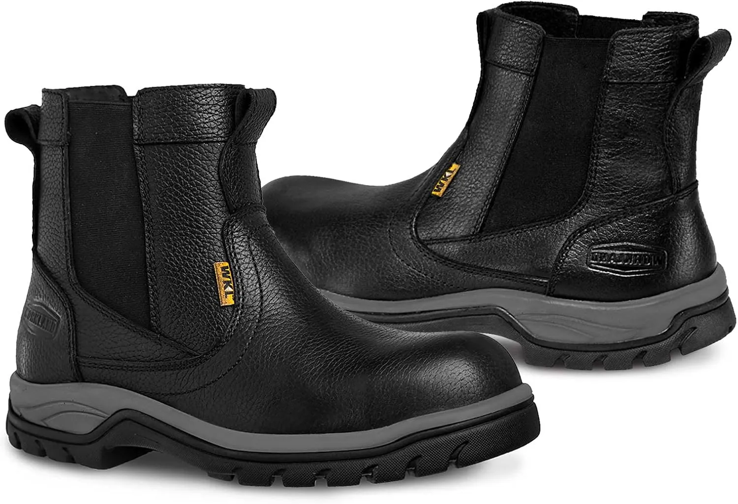 WORKLAND Industrial Work Boots for Mens - Premium Leather Safety Mens Boots - Zapatos de Trabajo para Hombres - Lightweight Slip Resistant Safety Shoes for Men