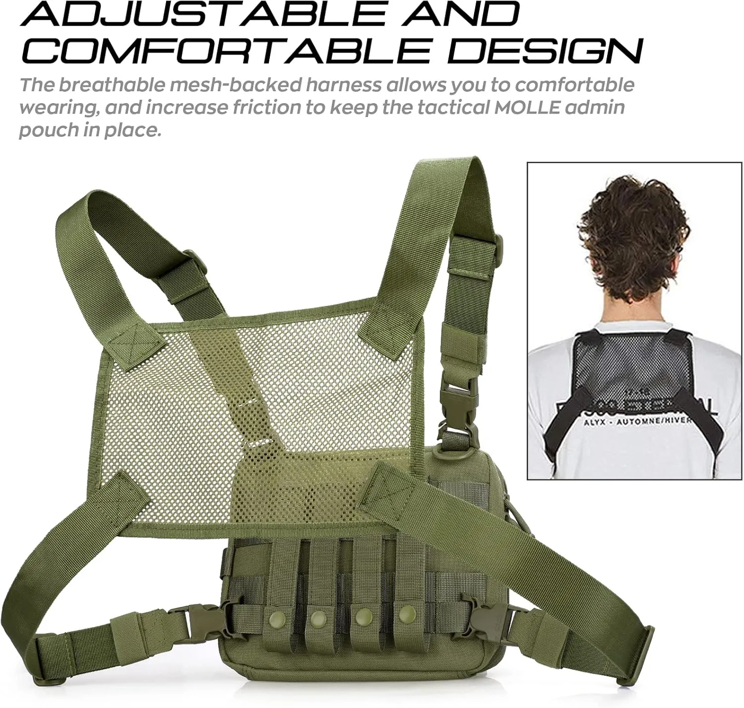 WYNEX Tactical Molle Admin Pouch of Laser Cut Design, Utility Pouches Molle Attachment Military Medical EMT Organizer with Map Pocket EDC EMT Pack IFAK Tool Holder Universal U.S.A Patch Included