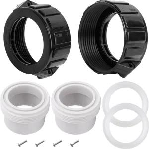 XT Hot Tub Heater Split Nut Union & Tailpiece 2" Heater Adaptor Set of 2