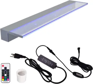 YUDA 36" Acrylic Lighted Waterfall Spillway, Pool Fountain W/LED 7 Color Changing with Remote Control for Sheer Descent Garden Outdoor