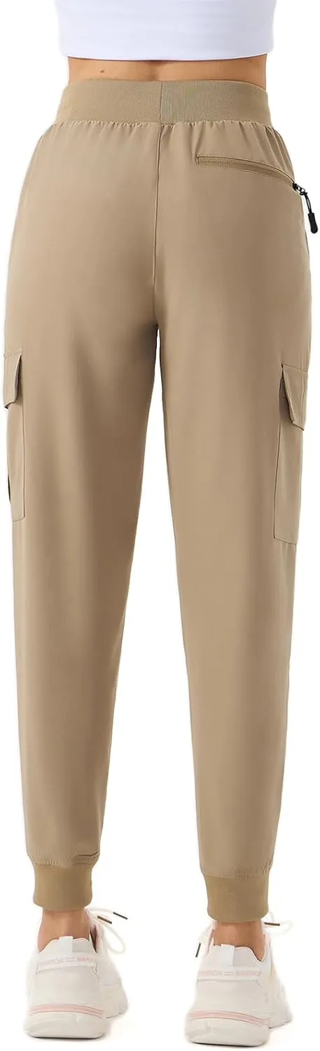 ZENGVEE Women's Quick Dry Hiking Cargo Pants with 5 Pockets Lightweight Athletic Travel Outdoor Joggers Casual Track Pants
