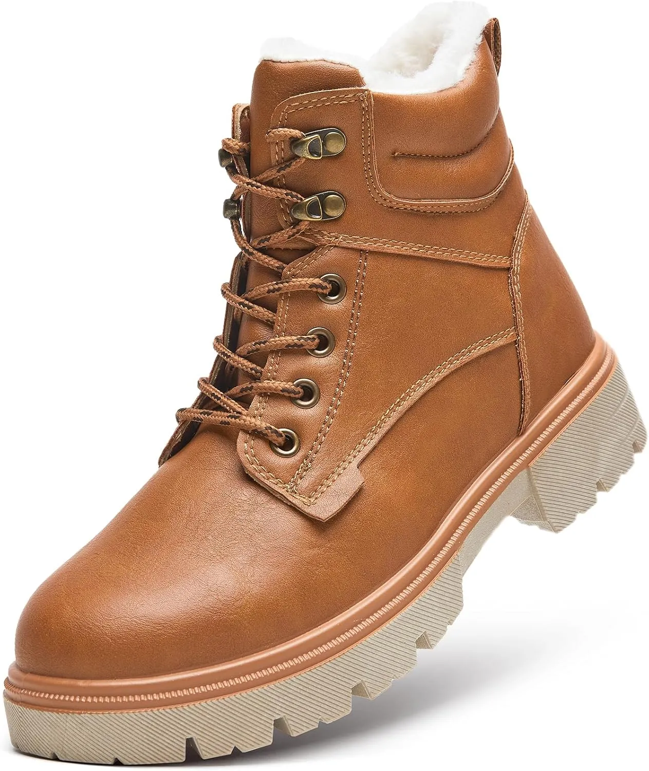 ZGR Women's Waterproof Fur-Lined Hiking Boots