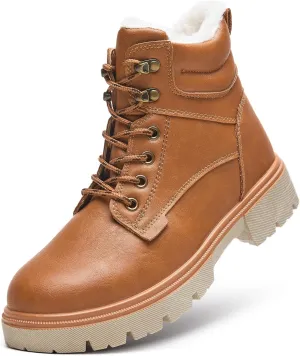 ZGR Women's Waterproof Fur-Lined Hiking Boots